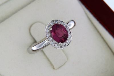 bague or blanc tourmaline rose bague or blanc tourmaline rose