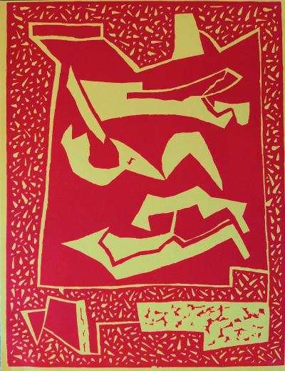 Alberto MAGNELLI : Trois nus couchés, gravure originale - 1959 2