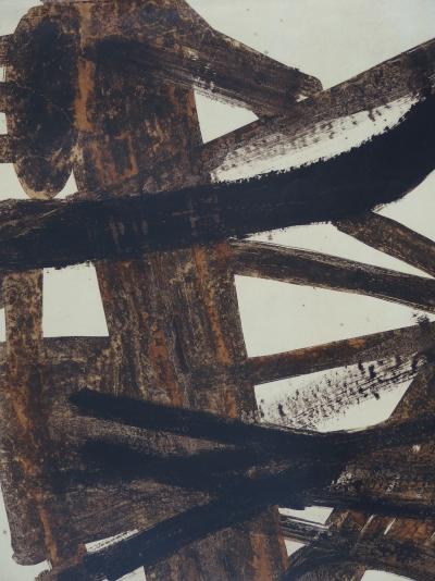 Pierre SOULAGES : Antagonismes, Lithographie Signée - Mourlot 1960 2