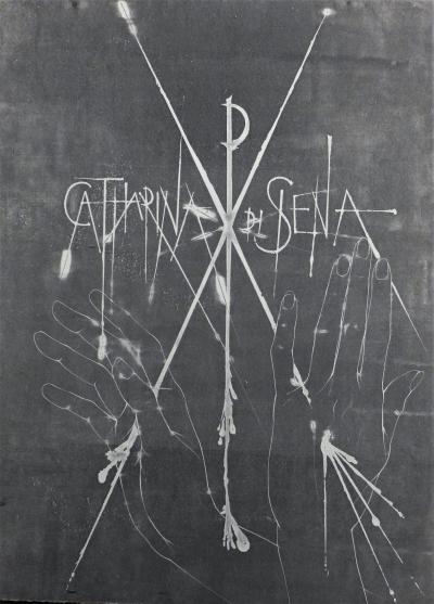 Pierre-Yves Trémois - Sienne, Catharina di Siena 2, 1963 - Pointe sèche signée 2