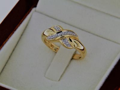 Bague OR jaune 18 Carats et Diamants 2