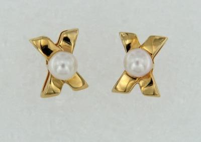 Boucles d’Oreille OR 18 Carats et Perles de culture 2