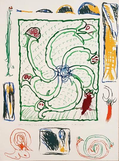 Pierre ALECHINSKY - Roue sans jante - Gravure originale signée et numérotée 2