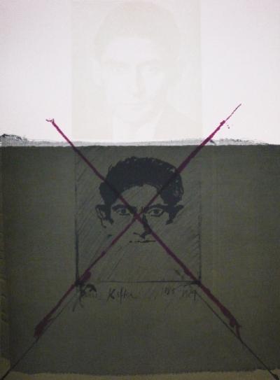 Roser BRU - Kafka, lithographie avec gaufrage 2
