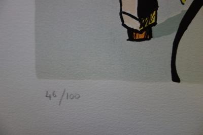 Jean HELION : Au magasin de chapeaux, Lithographie originale signée 2