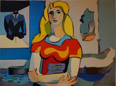 Jean HELION : Femme blonde, Lithographie originale signée 2