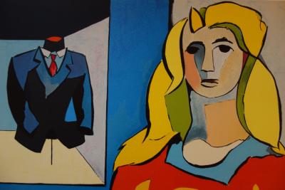 Jean HELION : Femme blonde, Lithographie originale signée 2