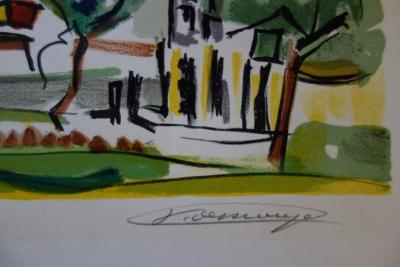 François DESNOYER : La maison au toit rouge, 1965 - Lithographie originale signée au crayon 2
