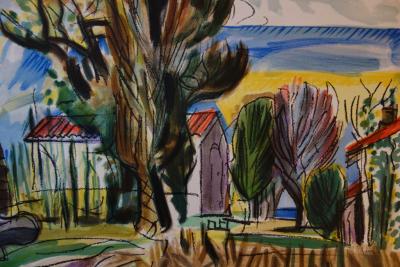 François DESNOYER : Vieux château en Provence, 1965 - Lithographie originale signée au crayon 2