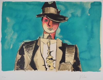 Jean HELION : Gangster de la Prohibition, Lithographie originale signée 2