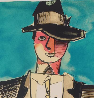 Jean HELION : Gangster de la Prohibition, Lithographie originale signée 2