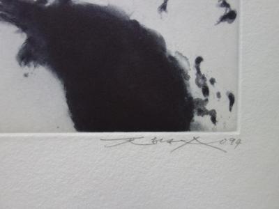 Zao WOU-KI : Un visage de femme, 1994 - Gravure originale à l’aquatinte, signée 2