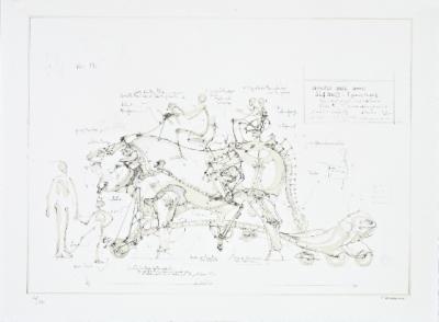 François DELAROZIERE - Boeuf de manège, 2008, lithographie originale signée et numérotée 2