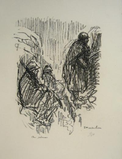 Théophile Alexandre STEINLEN - Au créneau, lithographie 2