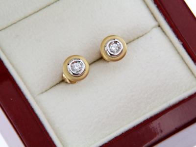 Boucles d’Oreille en or bicolore et diamants 2