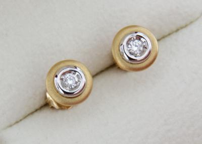 Boucles d’Oreille en or bicolore et diamants 2