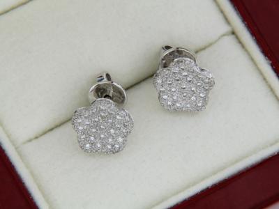 Boucles d’Oreille et Pendentif OR Blanc et Diamants 2