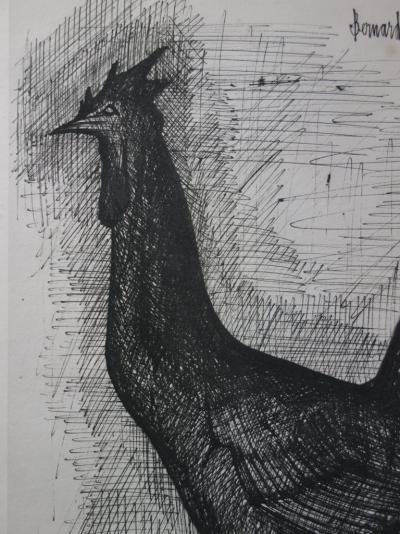 Bernard Buffet - Le Coq, Héliogravure signée au crayon 2