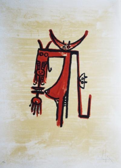 Wifredo LAM - El ultimo viaje del buque fantasma - 1, lithographie originale 2