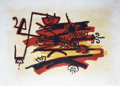 Wifredo LAM - El ultimo viaje del buque fantasma - 4, original lithograph 2