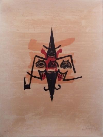 Wifredo LAM - El ultimo viaje del buque fantasma - 12, lithographie originale