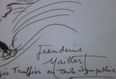 Jean-Denis MAILLART : Femme dans le vente - Dessin original à l’encre Signé 2