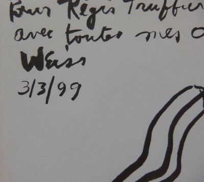 Hugh WEISS : Petit bateau - Dessin original à l’encre Signé 2