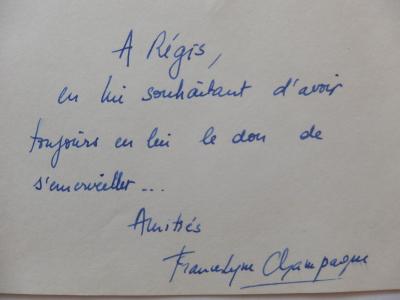 France-Lyne CHAMPAGNE : Chat blanc - Huile sur papier Signé 2