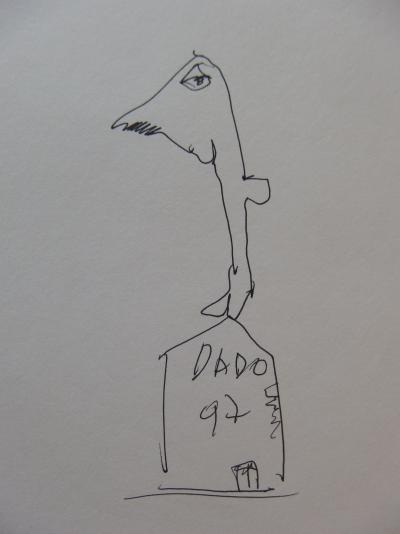DADO (Miodrag Djuric dit) : Personnage - Dessin original à l’encre Signé 2