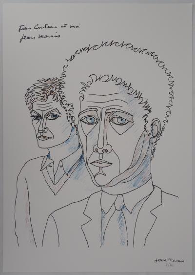Jean MARAIS - Jean Cocteau et moi - Lithographie signée 2