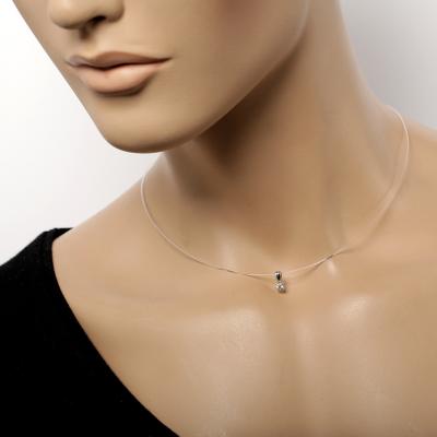 Pendentif Diamant  GAREL, 0,10ct (Collier Fil de Pêche et Collier Argent interchangeables) 2