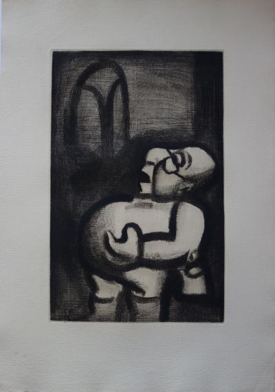 Georges ROUAULT: Un drôle de petit homme, 1928, gravure originale signée 2