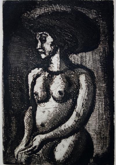 Georges ROUAULT - Belle jeune-femme Africaine - Gravure originale signée 2