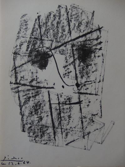 Pablo Picasso : Masque, Lithographie originale signée 2