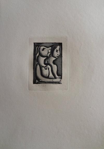Georges Rouault : Deux profils féminins - Gravure originale signée 2