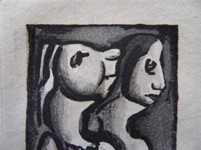 Georges Rouault : Deux profils féminins - Gravure originale signée 2