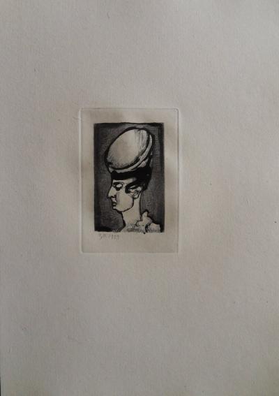 Georges Rouault : Femme au grand chapeau - Gravure originale signée 2