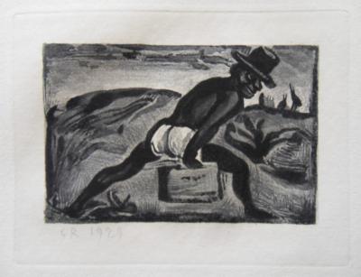 Georges Rouault : A pas de géant - Gravure originale signée 2