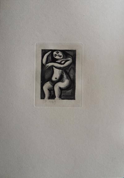 Georges Rouault : Nu se coiffant - Gravure originale signée 2
