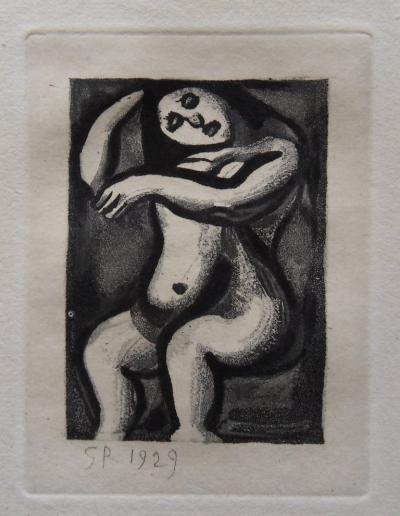 Georges Rouault : Nu se coiffant - Gravure originale signée 2