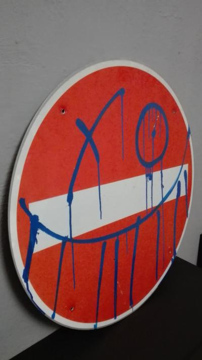 André - Mr A, 2006 - Peinture sur panneau de signalisation 2