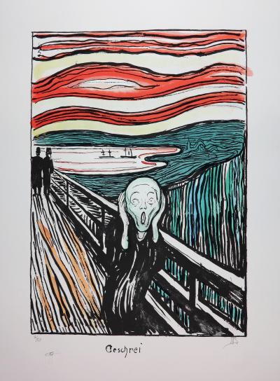 Edvard MUNCH (d’après) -  Le Cri 1895 - Lithographie - Edition numérotée 2