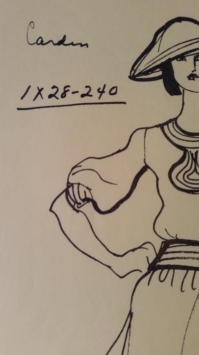 Pierre Cardin - Croquis ensemble haut et jupe 2