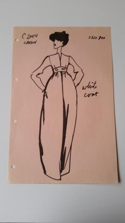 Pierre Cardin - Croquis veste - white coat 2