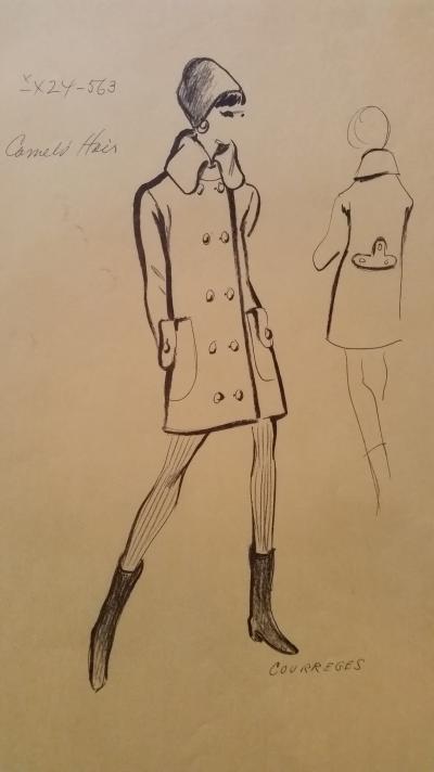 André Courrèges - Croquis Veste - Camels hair 2
