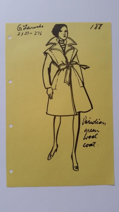 Guy Laroche - Croquis veste - Veridian green wool coat 2