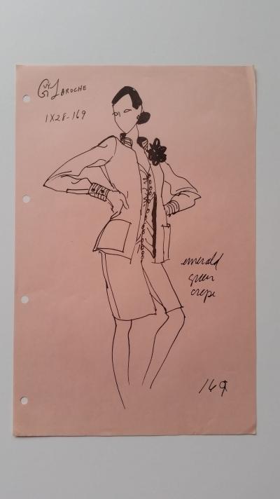 Guy Laroche - Croquis ensemble veste et robe 2