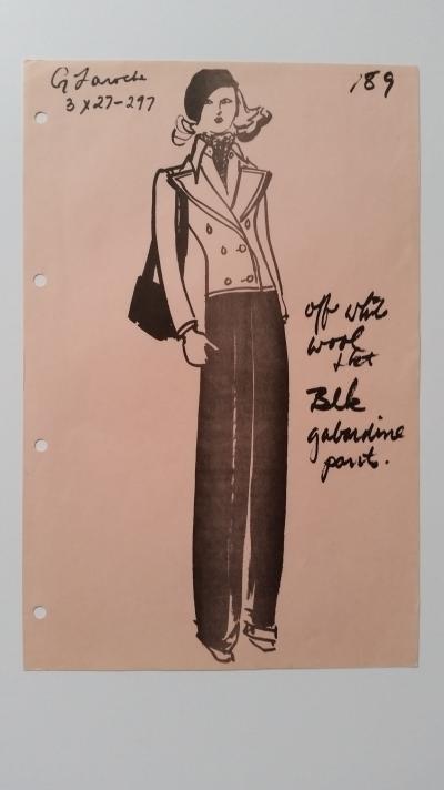 Guy Laroche - Croquis tailleur pantalon 2