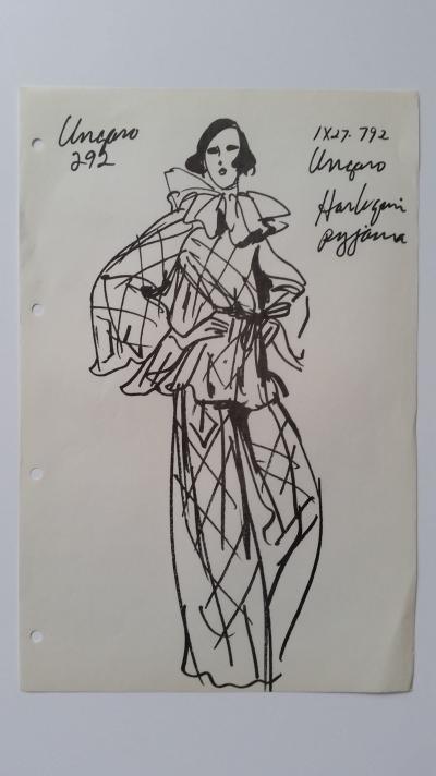 Emanuel Ungaro -Ensemble pyjama Arlequin, Croquis 2