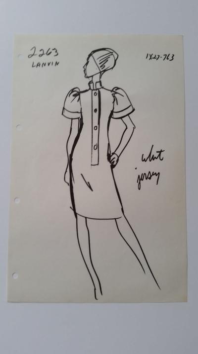 Lanvin - Croquis robe - White Jersey 2